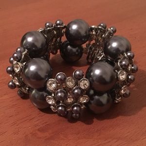 Chunky Crystal and Metallic Bracelet